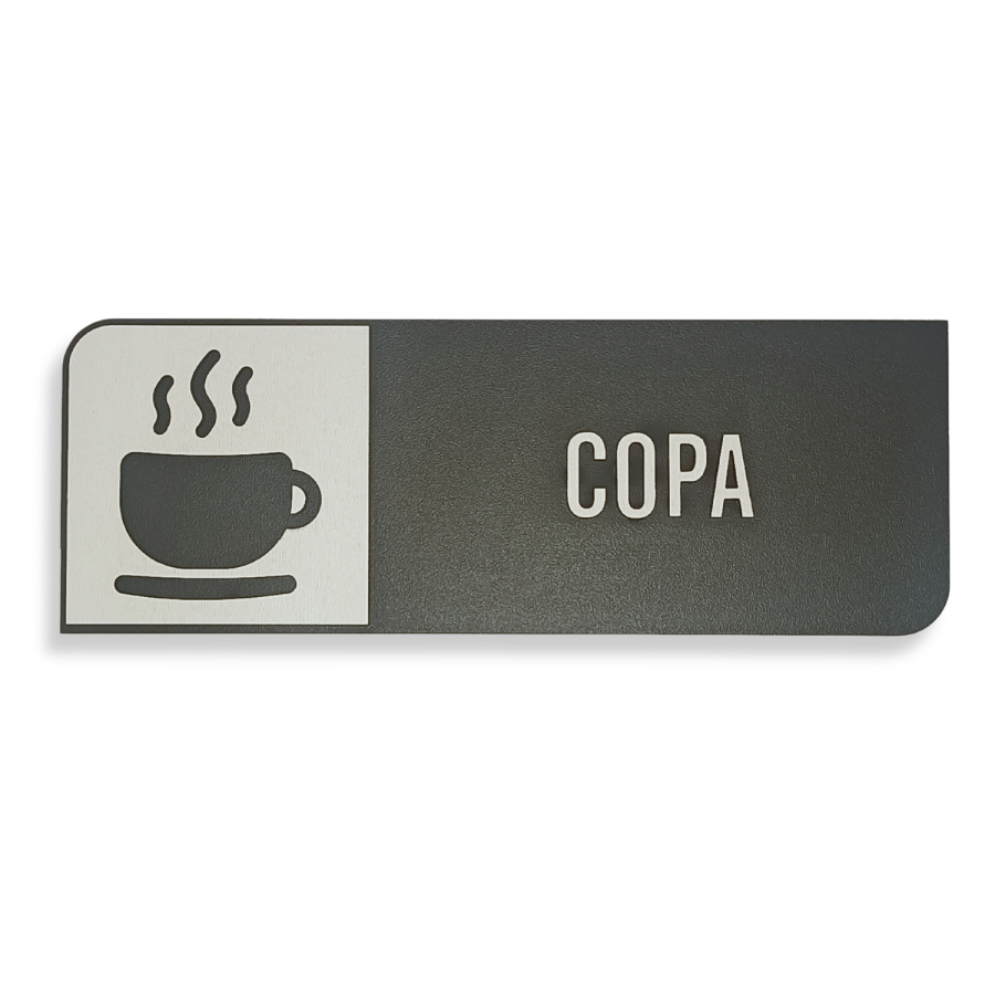 Placa de Sinalização Indicativa em MDF Efeito 3D - Copa